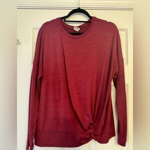 A New Day Burgundy Top